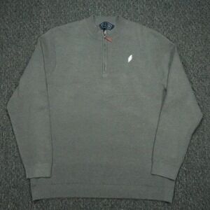 Section 119‎ Sweater Men XXL Gray Grateful Dead Quarter Zip Pullover Wool Blend